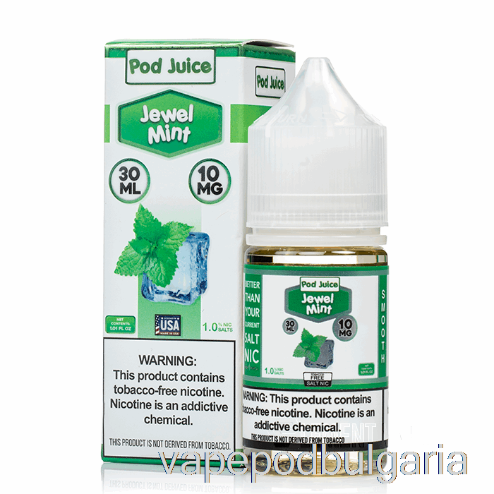 Vape 10000 Дръпки Jewel Mint - Pod Juice - 30ml 20mg